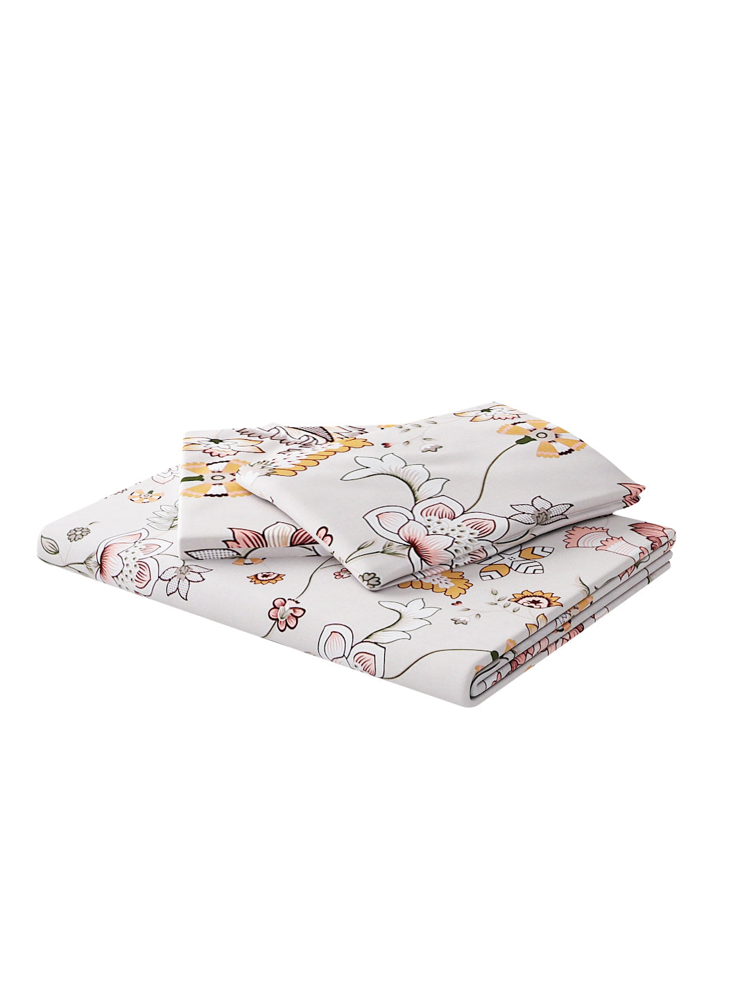 180 TC Double Bed Cotton Bedsheet with 2 Pillow Covers-Multicolor