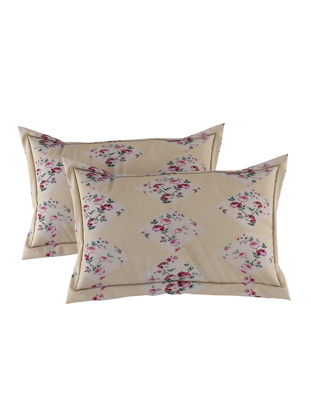 180 TC Double Bed Cotton Bedsheet with 2 Pillow Covers-Light Mustard