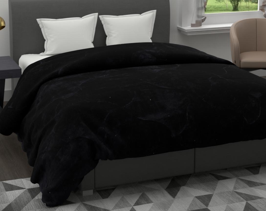 Soft and Cozy Reversible Double Bed Winter Quilt (Black,850 GSM)