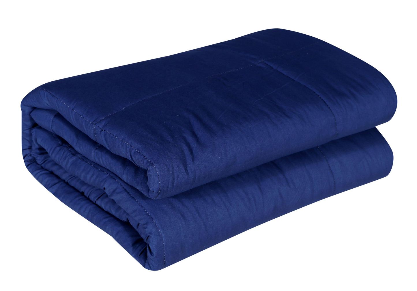 A HOME GRACE Reversible Comforter | Ultra Soft & Lightweight AC Comforter for All Seasons | Quilted Blanket with Box Stitching | Durable, Hand & Machine Washable | Midnight Blue-Chrome