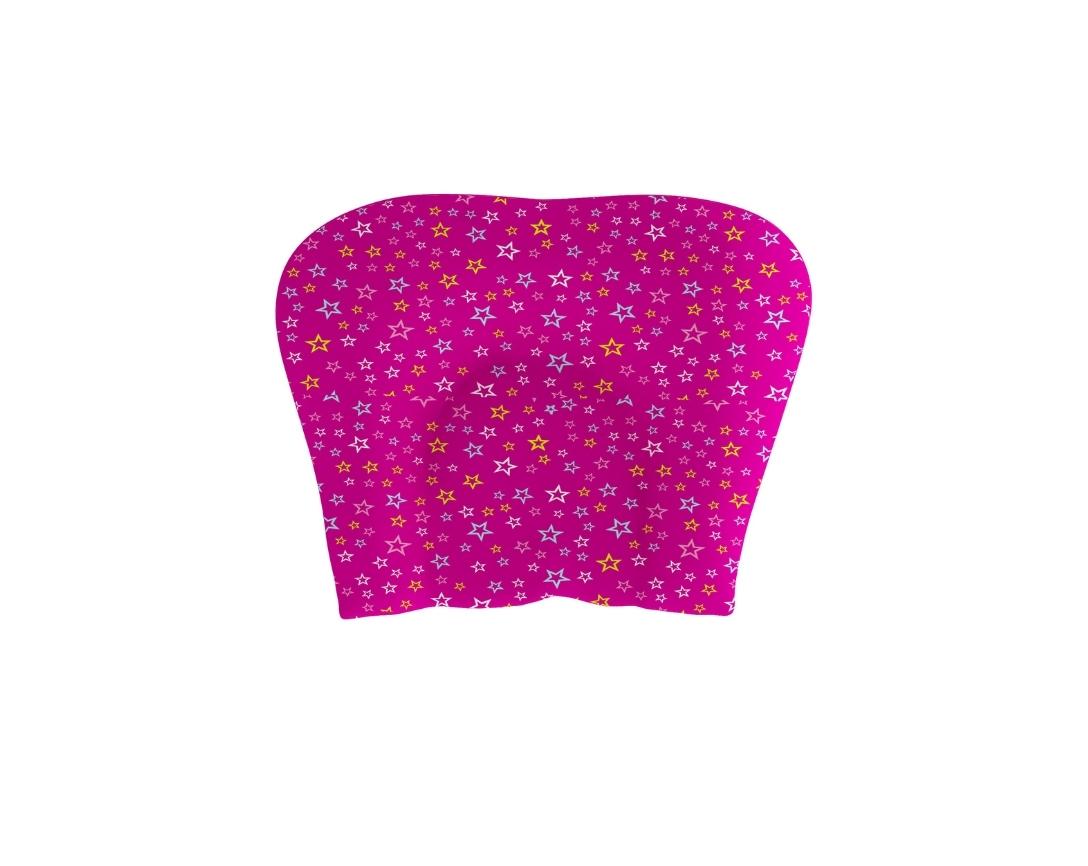 Newborn Cotton 5pc Bedding Set Princess Theme (Gadda, Comforter, U Pillow, Bolsters)-Purple