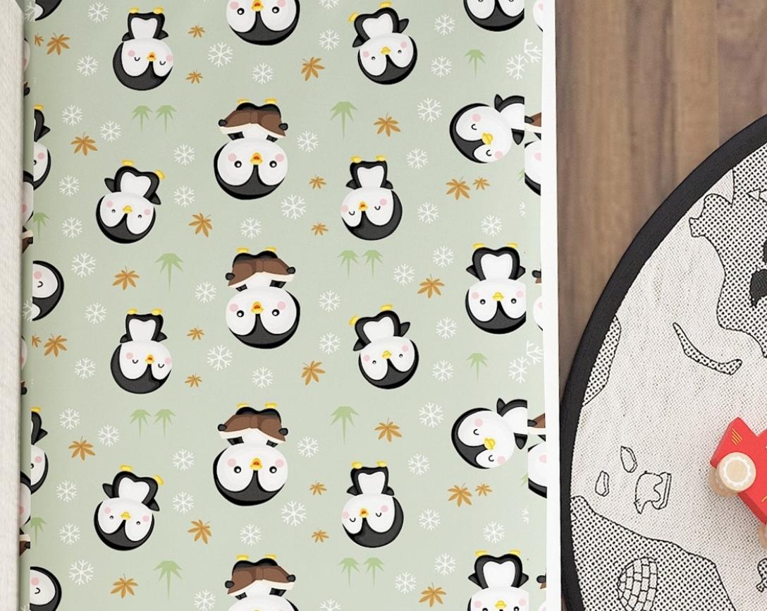 Cotton Fitted Cot Bedsheet Penguin Design
