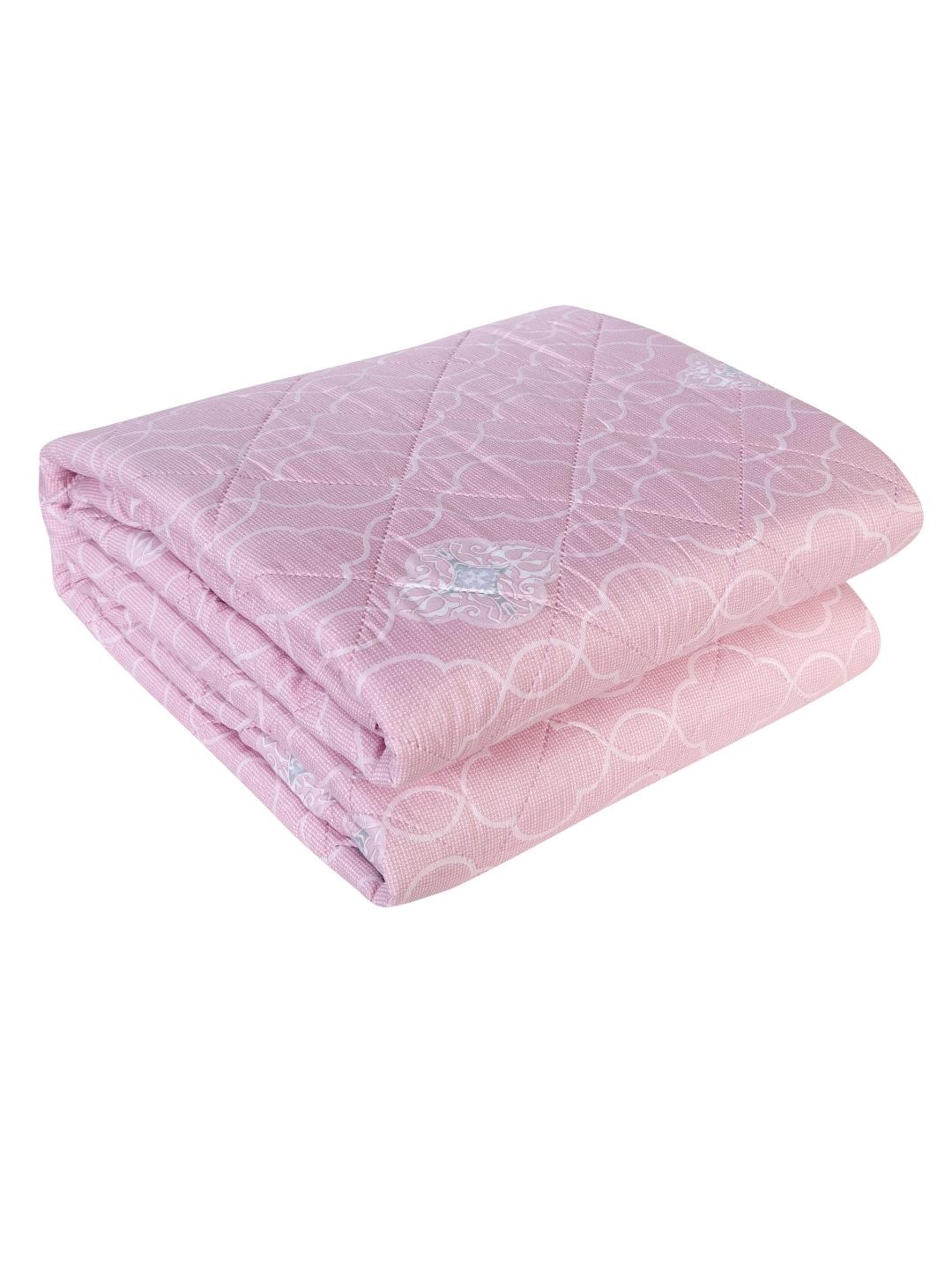 Floral Print Double Bed Light Weight Comforter- Baby Pink