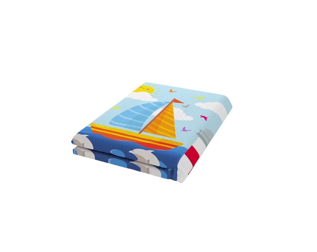 Baby Cotton Comforter Boat Theme-Blue