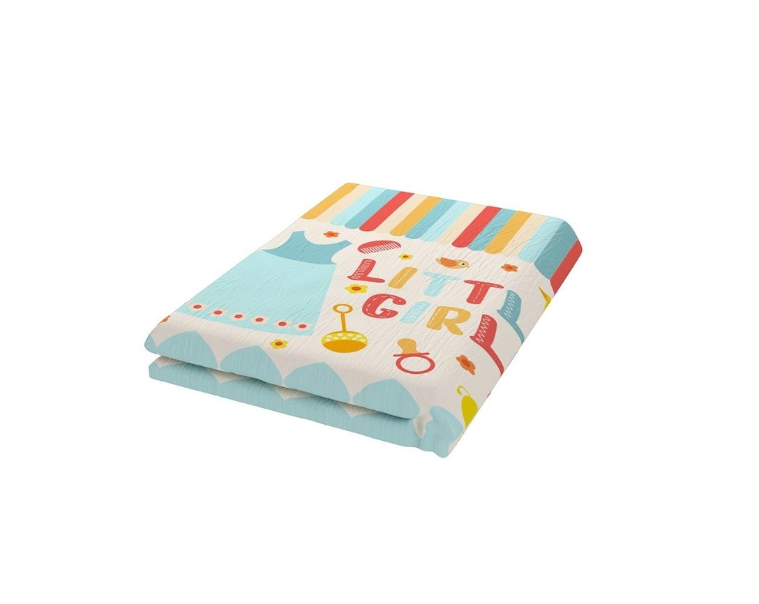 Baby Cotton Comforter Little Girl Theme-Off  White & Red