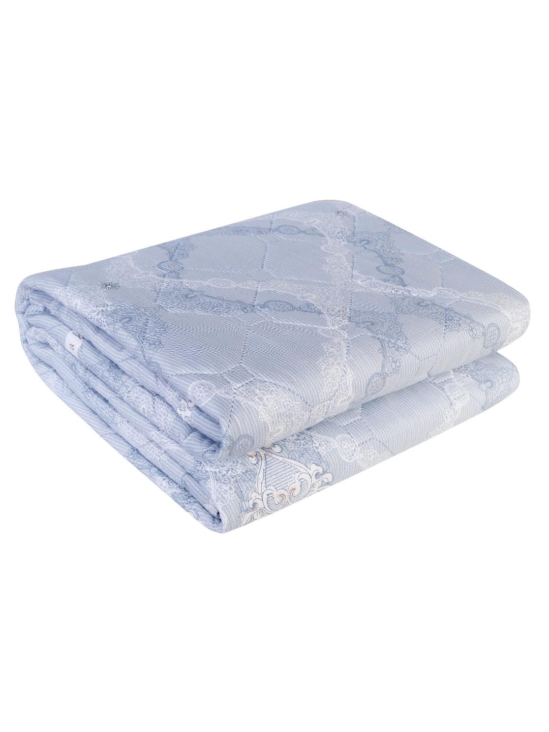 Floral Print Set of 2 Single Bed Light Weight Comforter- Soft Blue