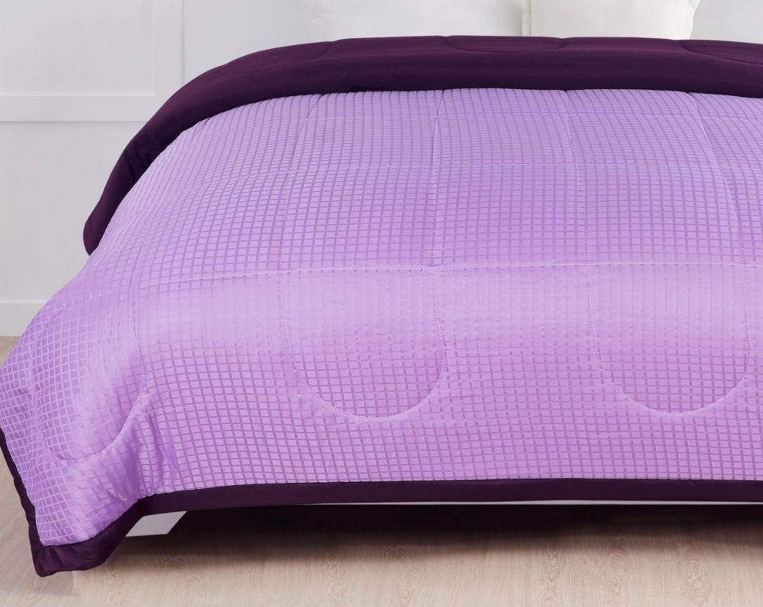 Classic Check Double Bed Comforter-Lavender