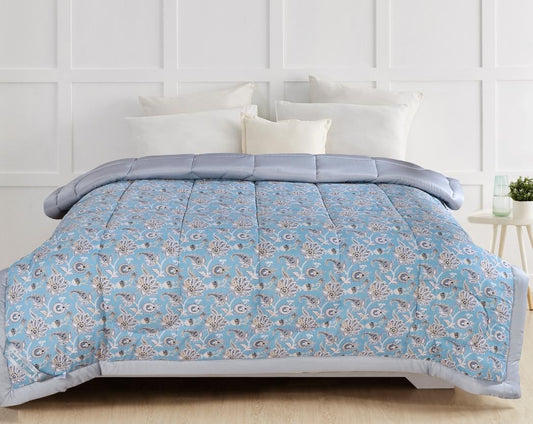 Subtle Blue and Grey Double Bed AC Comforter