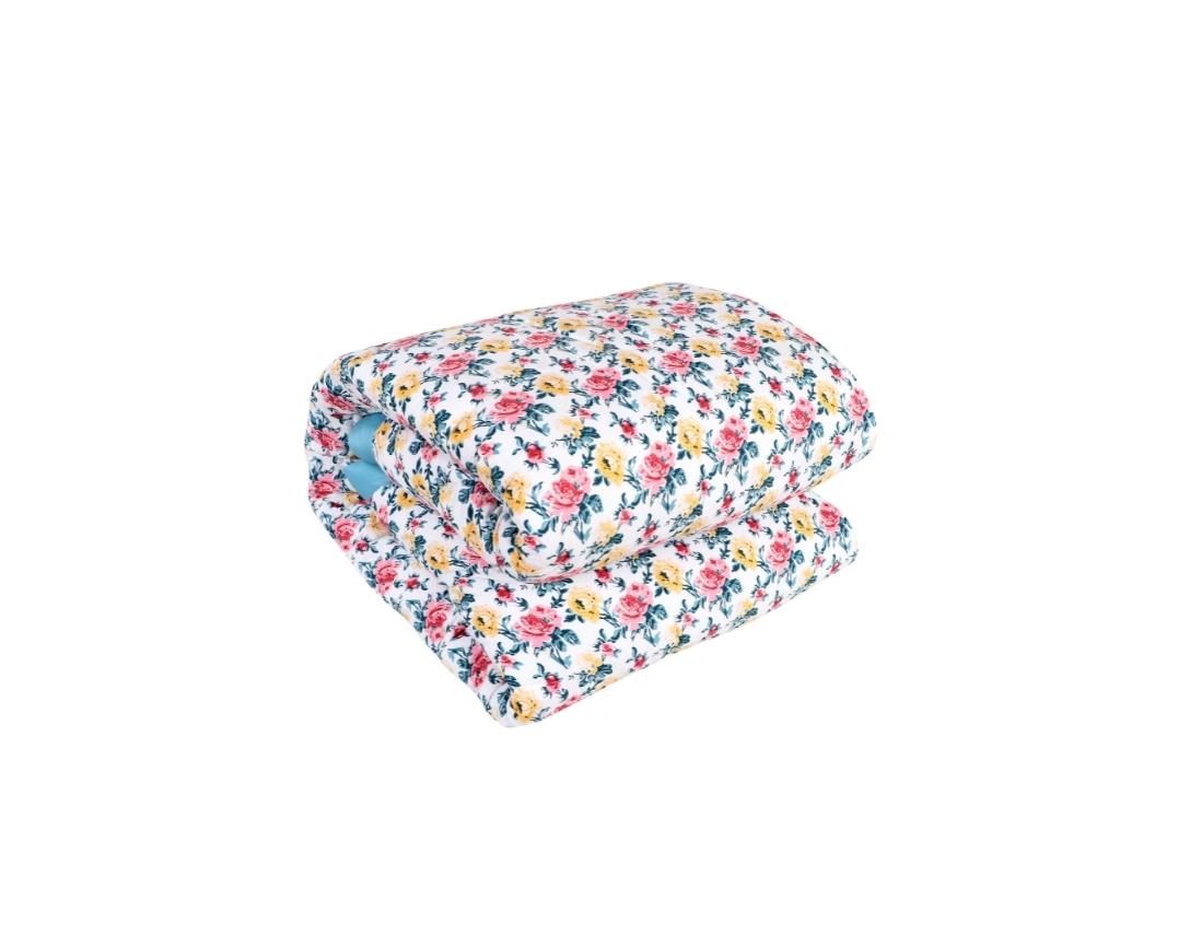 Floral Design Double Bed AC Comforter-Multicolor