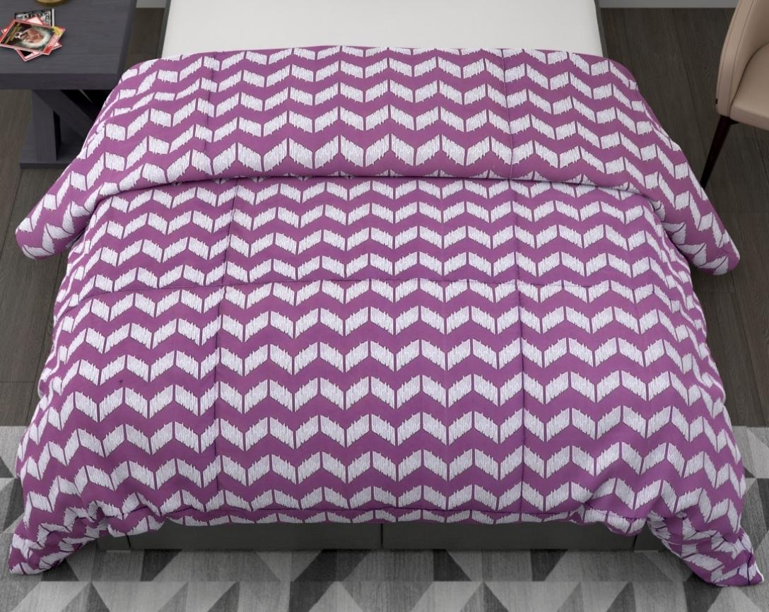 Purple Geometric Double Bed Cozy Winter Quilt